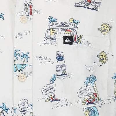 Quiksilver Big Kid Boys Short Sleeve Regular Fit Button-Down Shirt