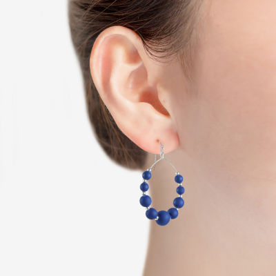 Liz Claiborne Womens 60mm Round Hoop Earrings