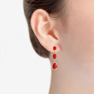 Liz Claiborne Womens Hypoallergenic Drop Earrings