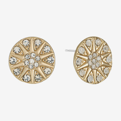 Liz Claiborne Glass 17mm Stud Earrings