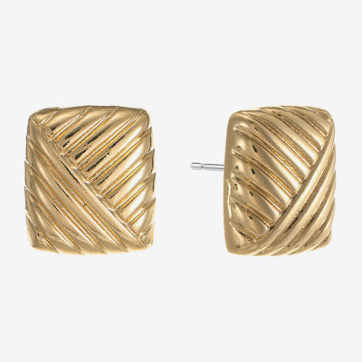 Monet Jewelry 20mm Square Stud Earrings