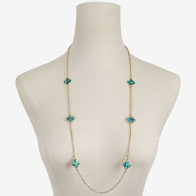 Monet Jewelry Womens Glass 34 Inch Strand Necklace