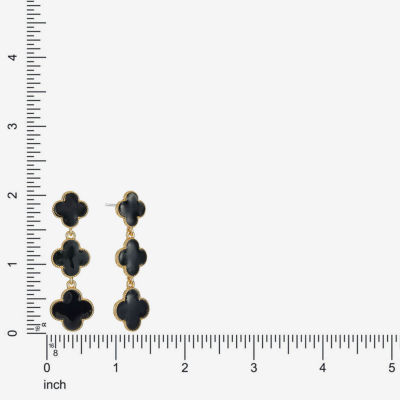 Monet Jewelry Womens Clover Hypoallergenic Drop Earrings