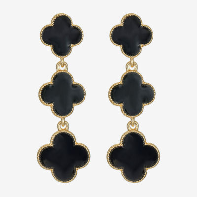 Monet Jewelry Womens Clover Hypoallergenic Drop Earrings