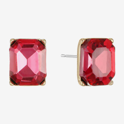 Monet Jewelry Pink Glass 10mm Stud Earrings
