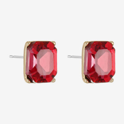 Monet Jewelry Pink Glass 10mm Stud Earrings