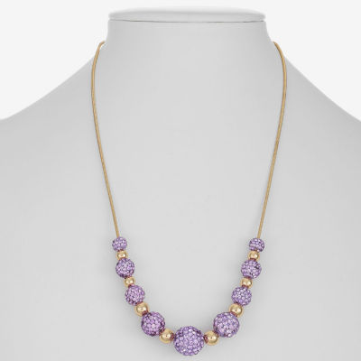 Monet Jewelry Womens Purple 17 Inch Collar Necklace