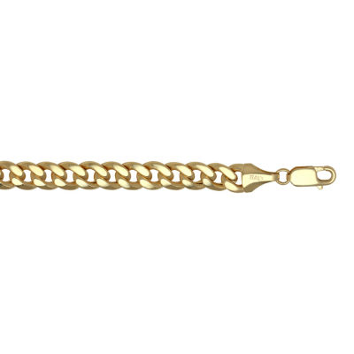 14K Gold 9 Inch Semisolid Curb Chain Bracelet