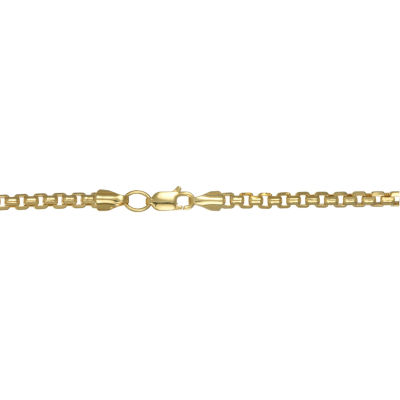 14K Gold Inch Hollow Box Chain Necklace