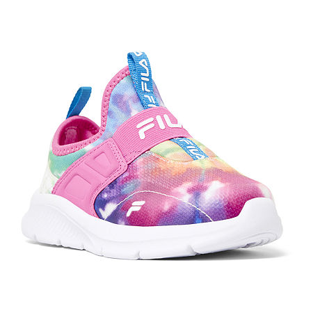 FILA Landbuzzer Tie Dye Toddler Girls Running Shoes, 6 Medium, Blue