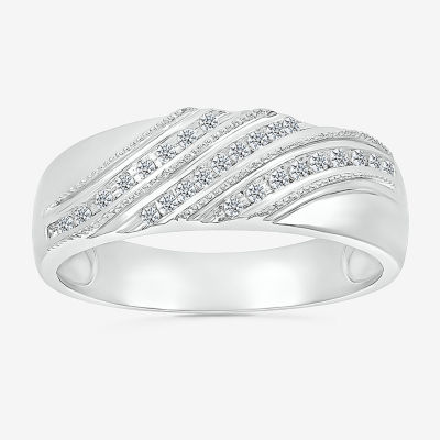 5.20mm Unisex Adult 1/3 CT. T.W. Natural White Diamond 10K White Gold Marquise Halo Side Stone Ring Set