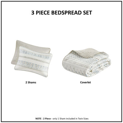 Madison Park Joshua 3-pc. Reversible Quilt Set