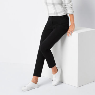 Liz Claiborne Emma Ponte Womens Ankle Mid Rise Ankle Pant