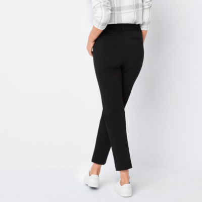 Liz Claiborne Emma Ponte Womens Ankle Mid Rise Ankle Pant