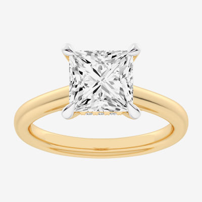 G-H / Si1-Si2) Womens 1/ CT. T.W. Lab Grown White Diamond 14K Gold Solitaire Engagement Ring