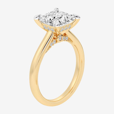 G-H / Si1-Si2) Womens 1/ CT. T.W. Lab Grown White Diamond 14K Gold Solitaire Engagement Ring