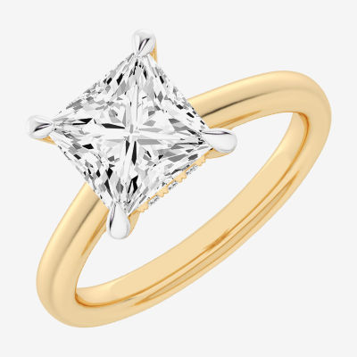 G-H / Si1-Si2) Womens 1/ CT. T.W. Lab Grown White Diamond 14K Gold Solitaire Engagement Ring