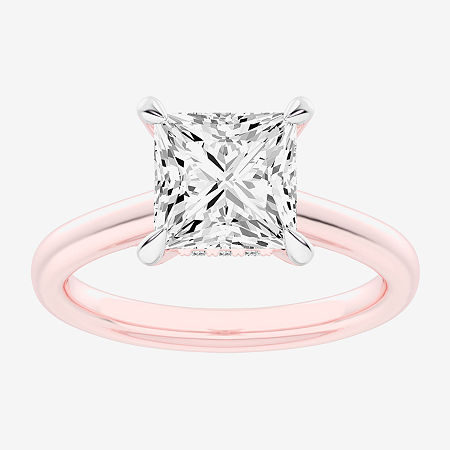 (G-H / Si1-Si2) Womens 2 1/5 CT. T.W. Lab Grown White Diamond 14K Rose Gold Solitaire Engagement Ring, 8, Rose