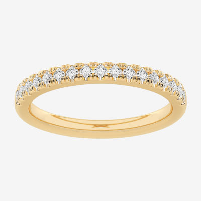 (G-H / Si1-Si2) Womens 1/4 CT. T.W. Lab Grown White Diamond 14K Gold Wedding Band