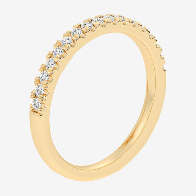 (G-H / Si1-Si2) Womens 1/4 CT. T.W. Lab Grown White Diamond 14K Gold Wedding Band