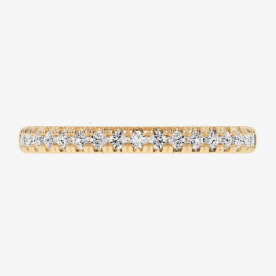 (G-H / Si1-Si2) Womens 1/4 CT. T.W. Lab Grown White Diamond 14K Gold Wedding Band