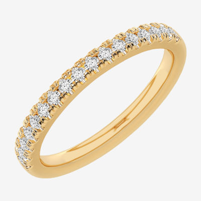 (G-H / Si1-Si2) Womens 1/4 CT. T.W. Lab Grown White Diamond 14K Gold Wedding Band