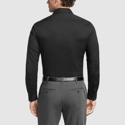 Van Heusen Slim Stain Shield Mens Fit Stretch Fabric Wrinkle Free Long Sleeve Dress Shirt