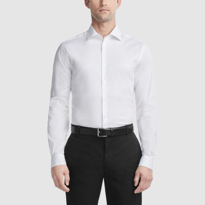 Van Heusen Slim Stain Shield Mens Fit Stretch Fabric Wrinkle Free Long Sleeve Dress Shirt
