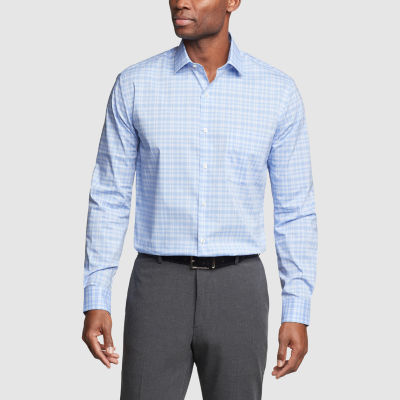 Calvin Klein Men's Refined Cotton Stretch Slim Fit Wrinkle Resistant Dress  Shirt