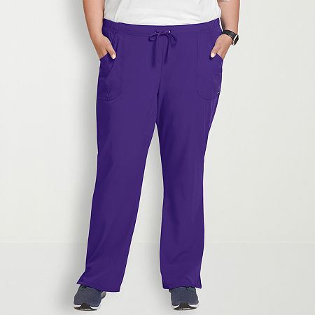 Jockey 2377 Womens Plus Stretch Fabric Scrub Pants, Xx-large, Purple