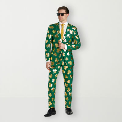 Opposuits Mens Mr. Clover Clover Suit & Tie Set