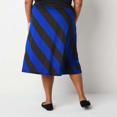 Liz Claiborne Womens Midi A-Line Skirt-Plus