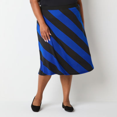 Liz Claiborne Womens Midi A-Line Skirt-Plus