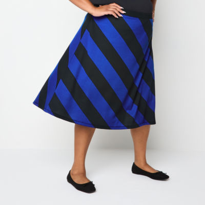 Liz Claiborne Womens Midi A-Line Skirt-Plus