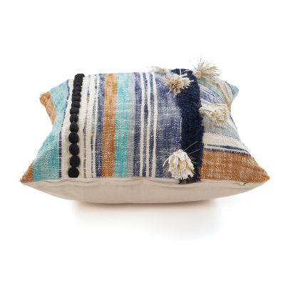 LR Home Irris Stripe Square Throw Pillow