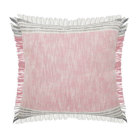 Lr Home Jan Aby Stripe Square Throw Pillow, One Size, Pink