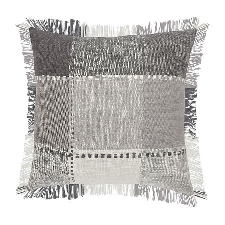 Lr Home Cassie Plaid Square Throw Pillow, One Size, Gray