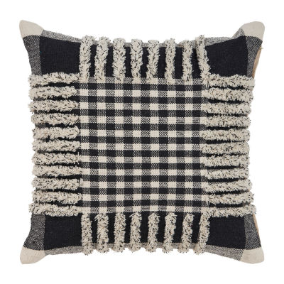 Lr Home Marry Checked Square Throw Pillow