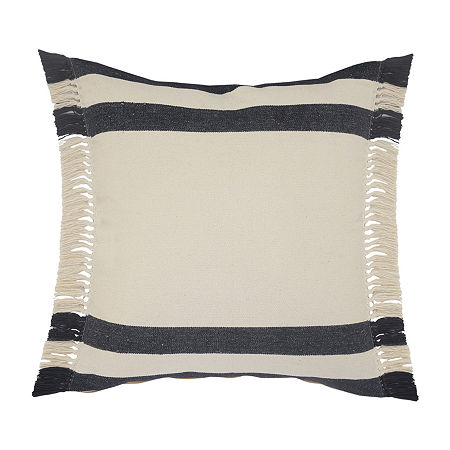 Lr Home Mistaus Stripe Square Throw Pillow, One Size, Blue