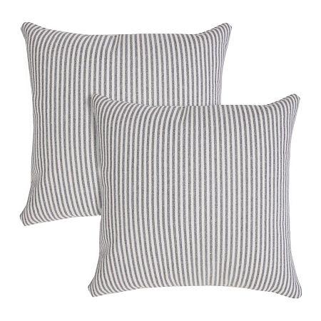 Lr Home Amy Stripe Set Square Throw Pillow, One Size, Gray