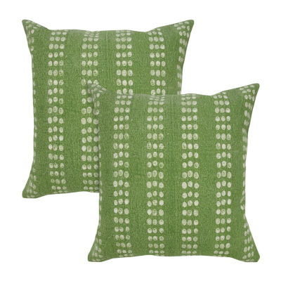 LR Home Bam Stripe Set Square Throw Pillow