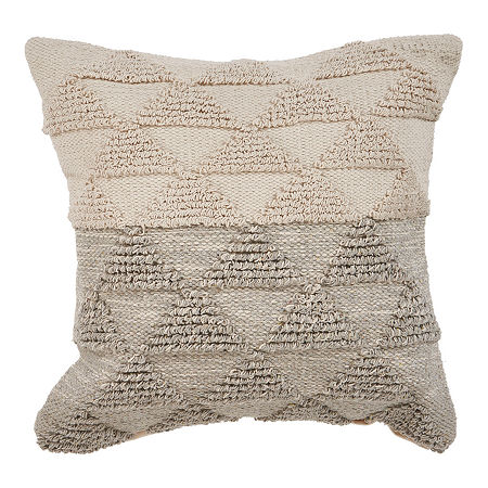 Lr Home Ress Geometric Square Throw Pillow, One Size, Gray