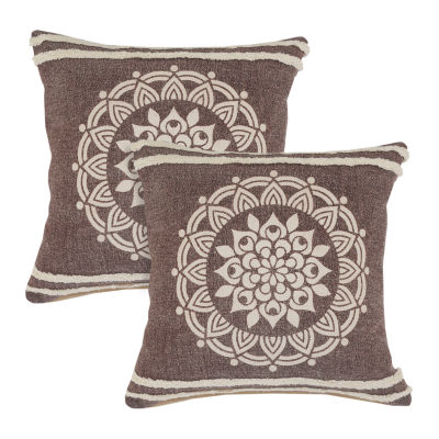 Lr Home Sunny Abst Set 2-pc. Square Throw Pillows