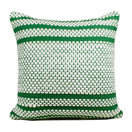 Lr Home Anna Geometric Square Throw Pillow, One Size, Green