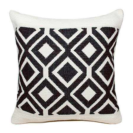 Lr Home Chay Geometric Square Throw Pillow, One Size, Black