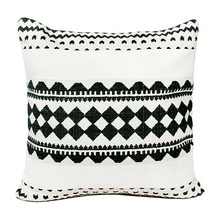 Lr Home Wali Geometric Square Throw Pillow, One Size, Black