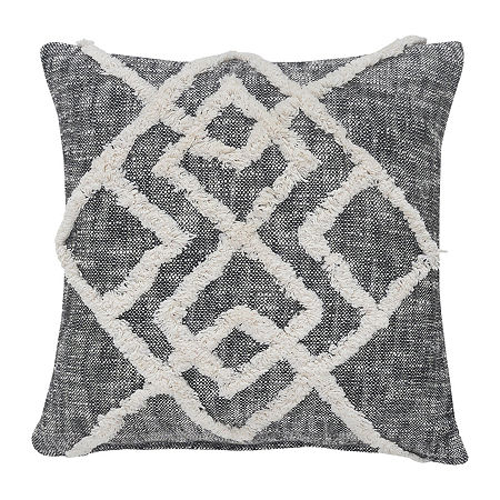 Lr Home Liv Geometric Square Throw Pillow, One Size, Black