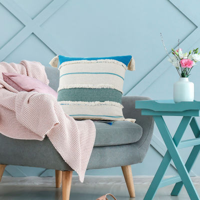 LR Home Mike Stripe Square Throw Pillow