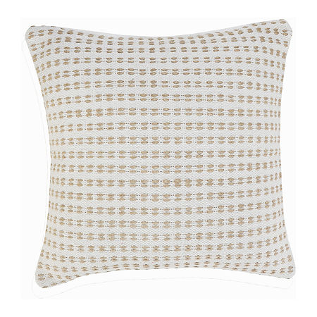 Lr Home Misi Geometric Square Throw Pillow, One Size, White