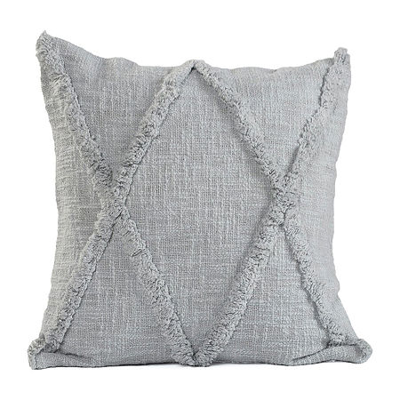 Lr Home Aali Geometric Square Throw Pillow, One Size, Gray